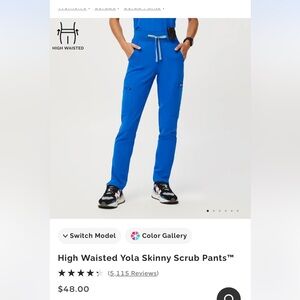 Figs high waisted Yola skinny scrub pants